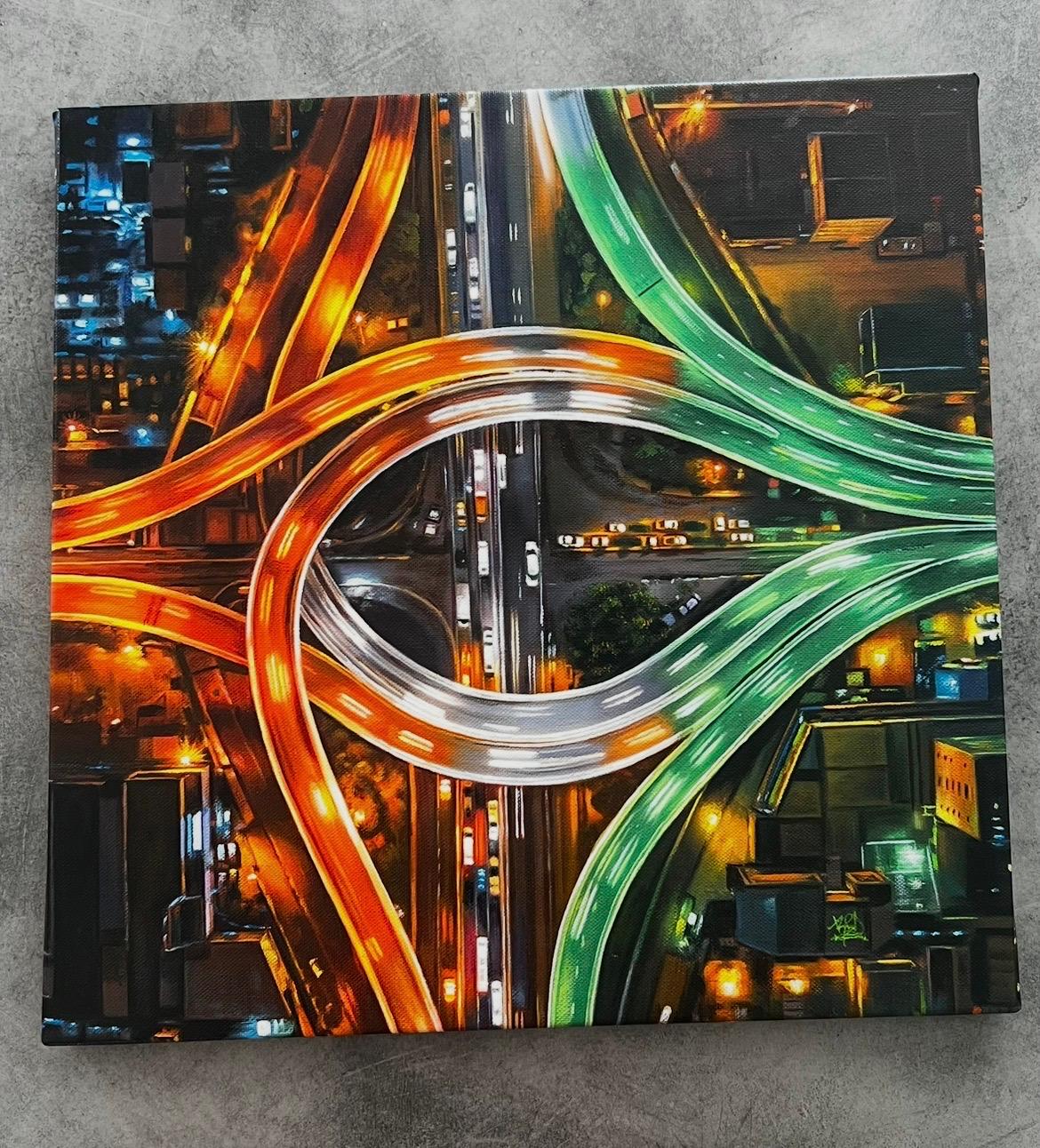 Marcory Traffic, peinture à l'huile sur toile de lin
