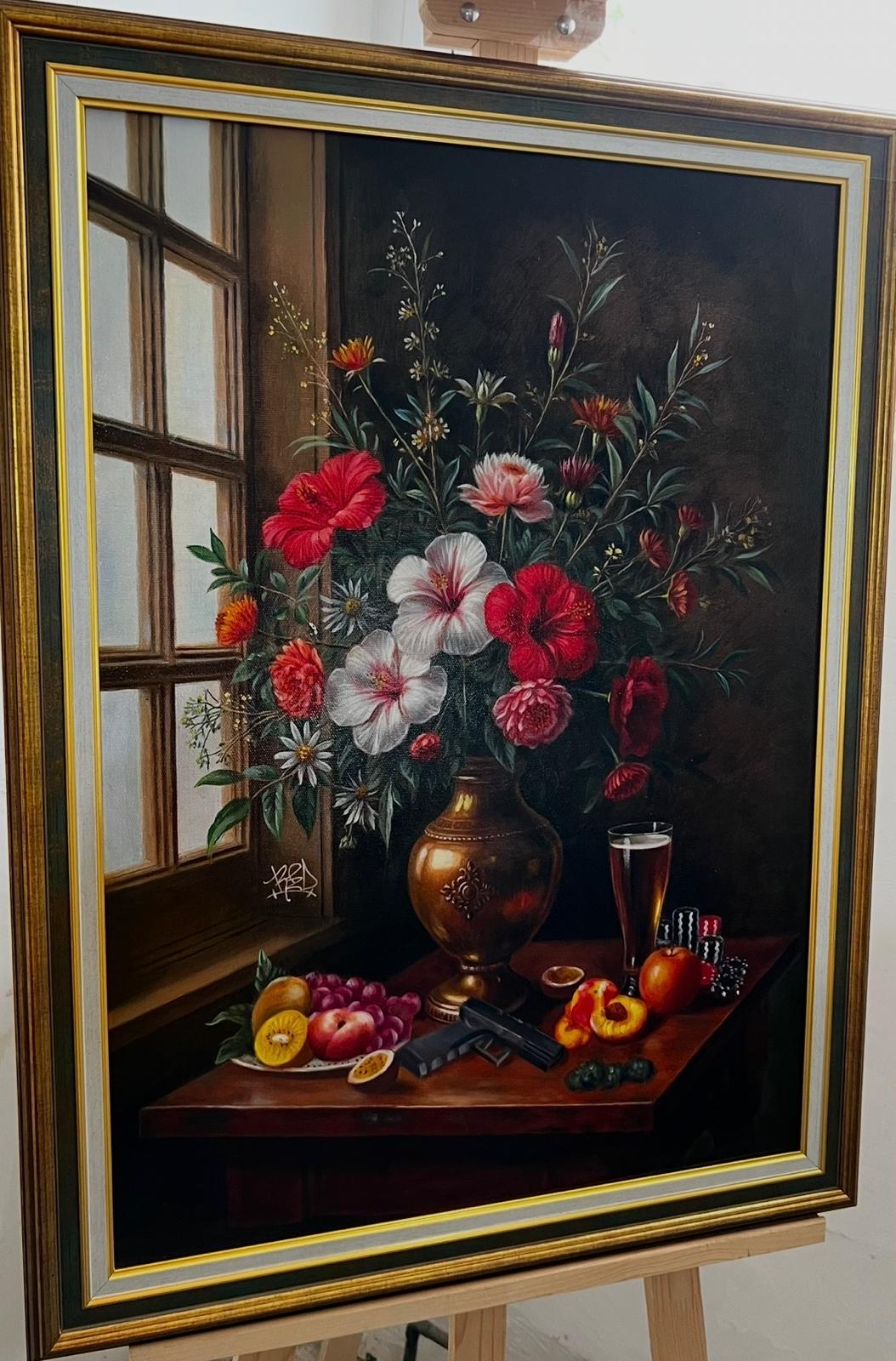 Nature sous tension, peinture à l'huile sur toile de lin